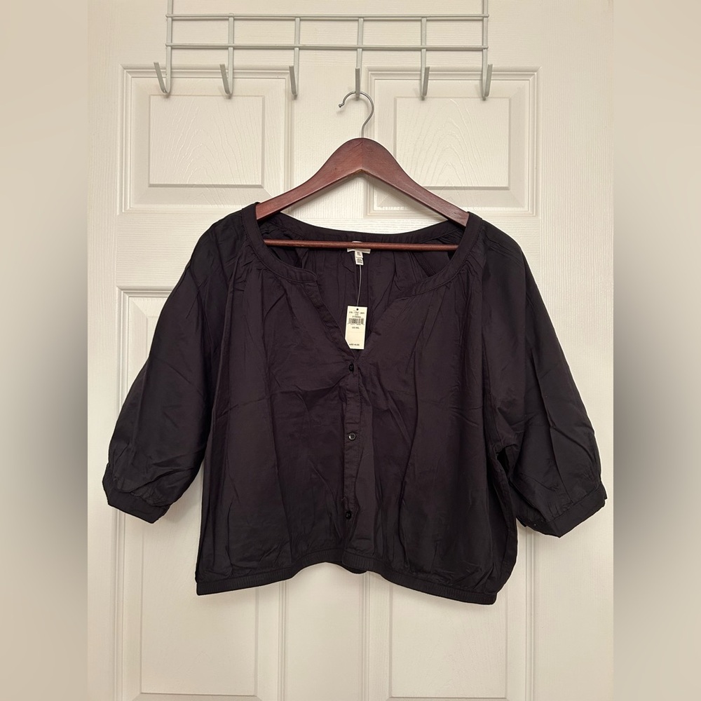 NWT Aerie Cropped Blouse Top